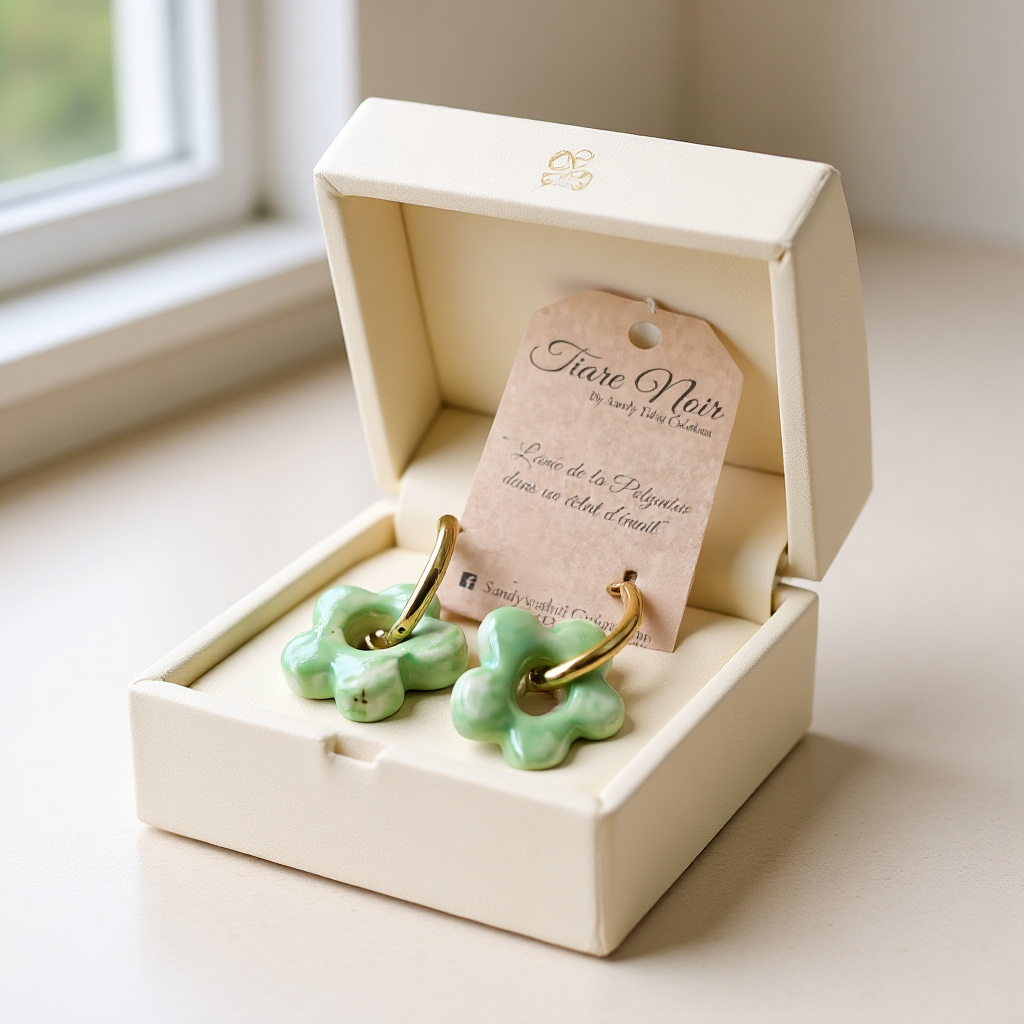 Boucle d&rsquo;oreille céramique
